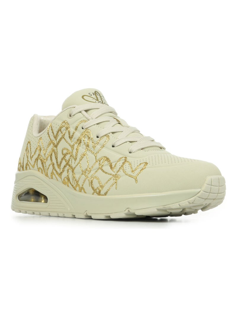 Baskets Skechers Uno Golden Heart Ecru - Kiabi