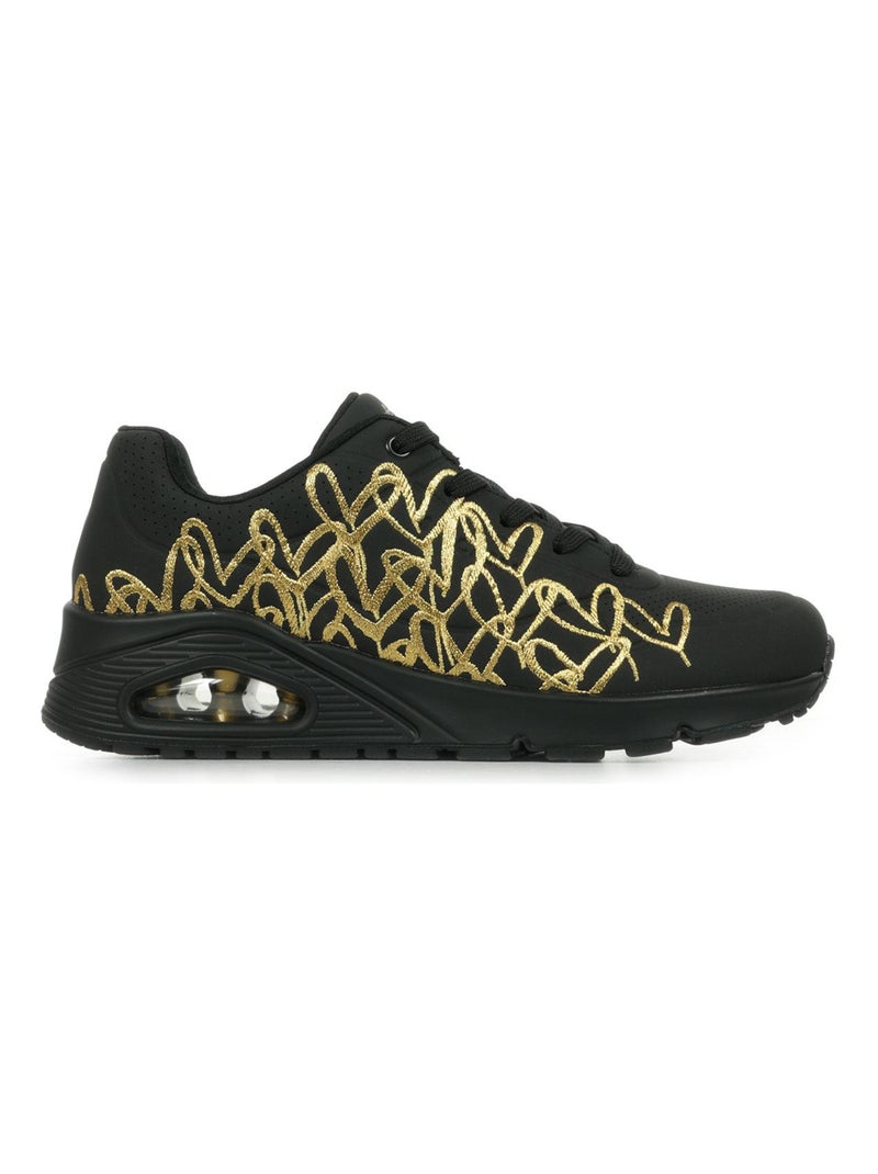 Baskets Skechers Uno Golden Heart Noir Doré - Kiabi