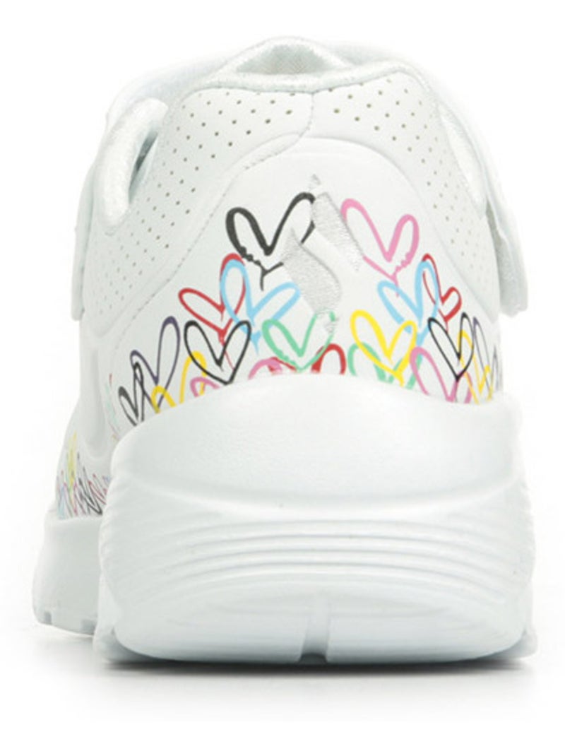 Baskets Skechers Uno Lite Heart Craze Blanc - Kiabi