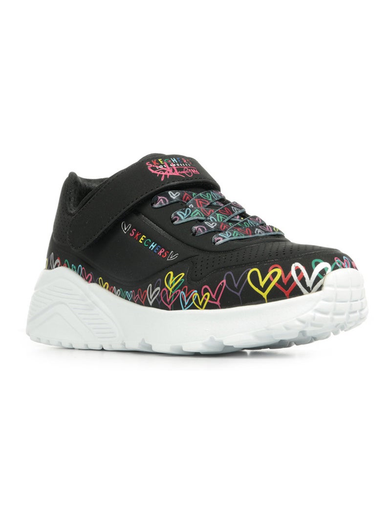 Baskets Skechers Uno Lite Heart Craze Noir - Kiabi