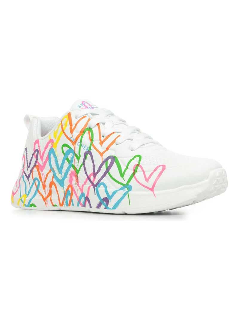 Baskets Skechers Uno Lite Heart Of Hearts Blanc Multicolore - Kiabi