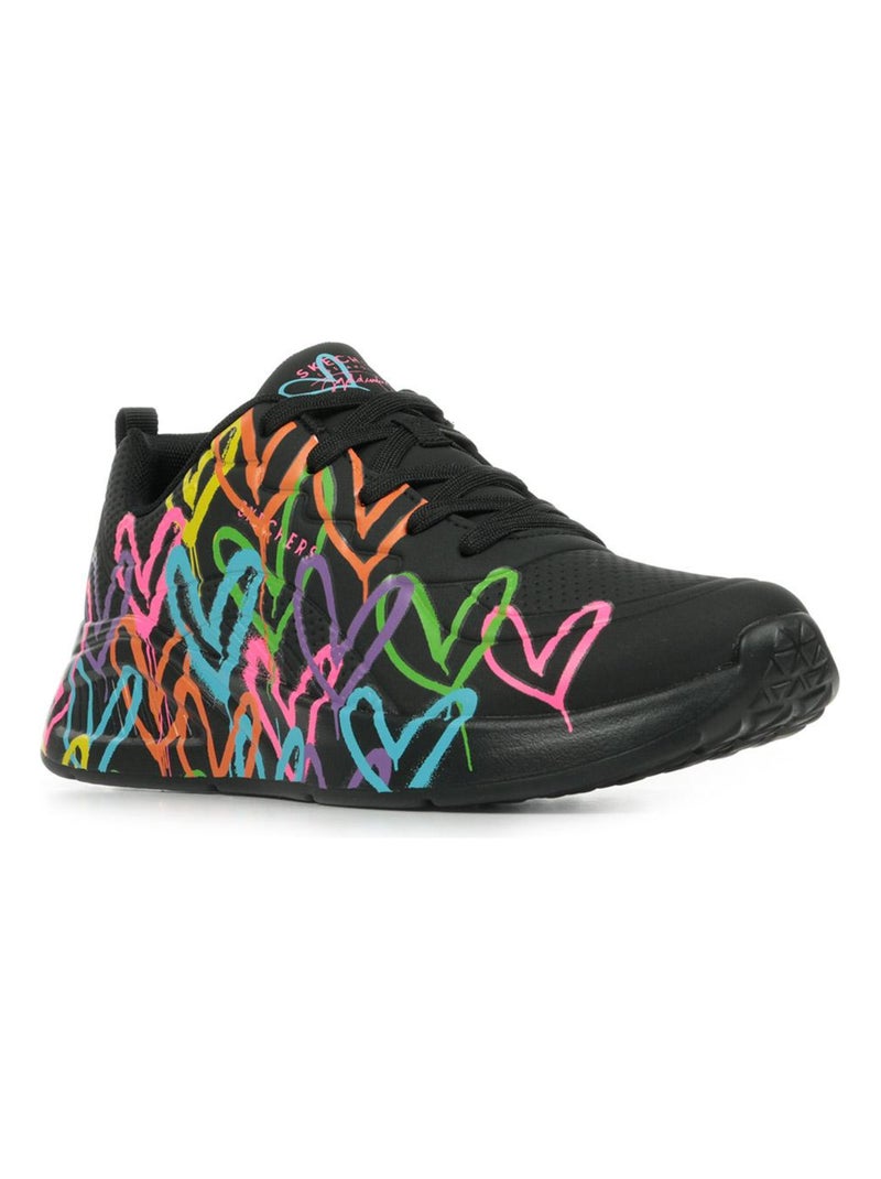Baskets Skechers Uno Lite Heart Of Hearts Noir Multicolore - Kiabi