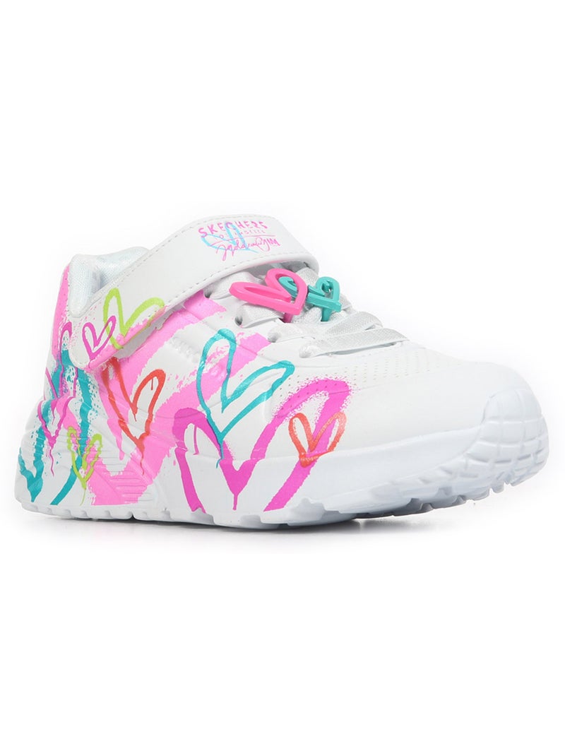 Baskets Skechers Uno Lite Heart Status Blanc Multicolore - Kiabi
