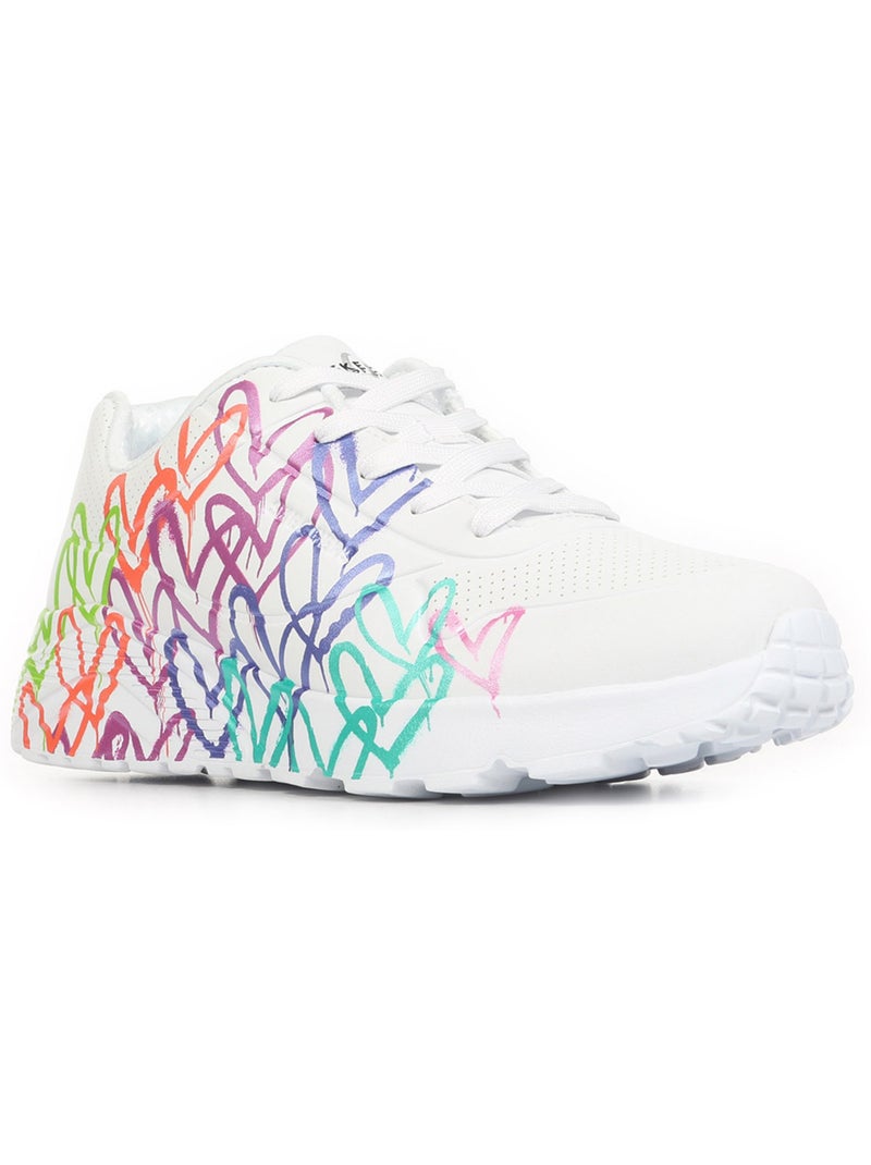 Baskets Skechers Uno Lite Metallic Joy Blanc Multicolore - Kiabi