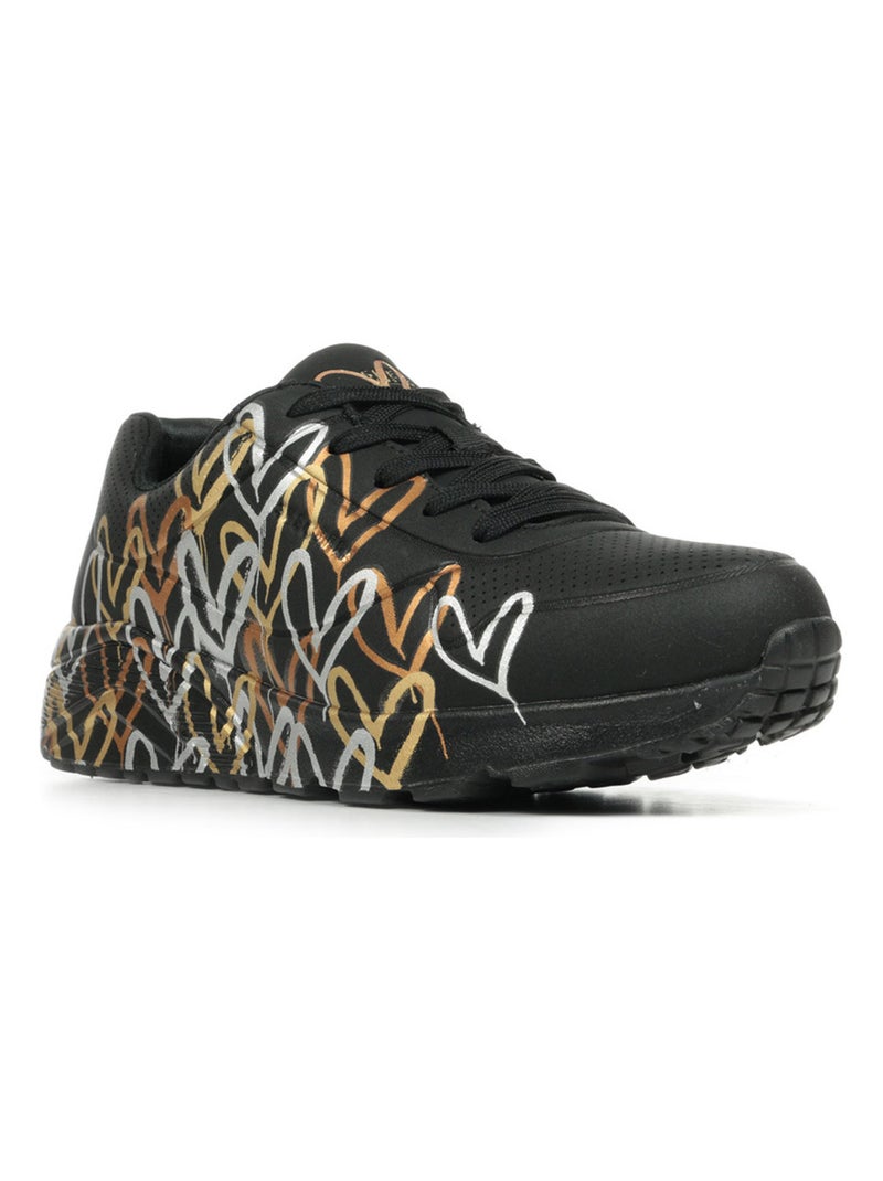Baskets Skechers Uno Lite Metallic Love Noir - Kiabi