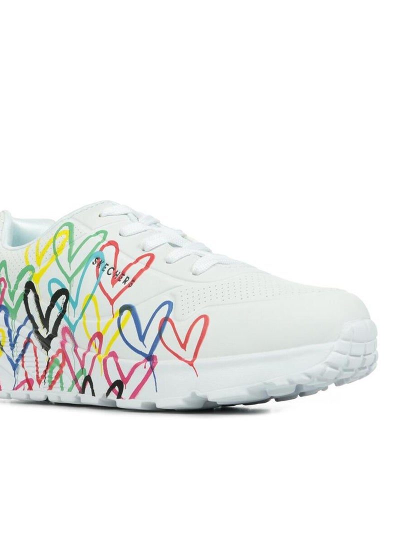 Baskets Skechers Uno Lite Spread The Love Blanc - Kiabi
