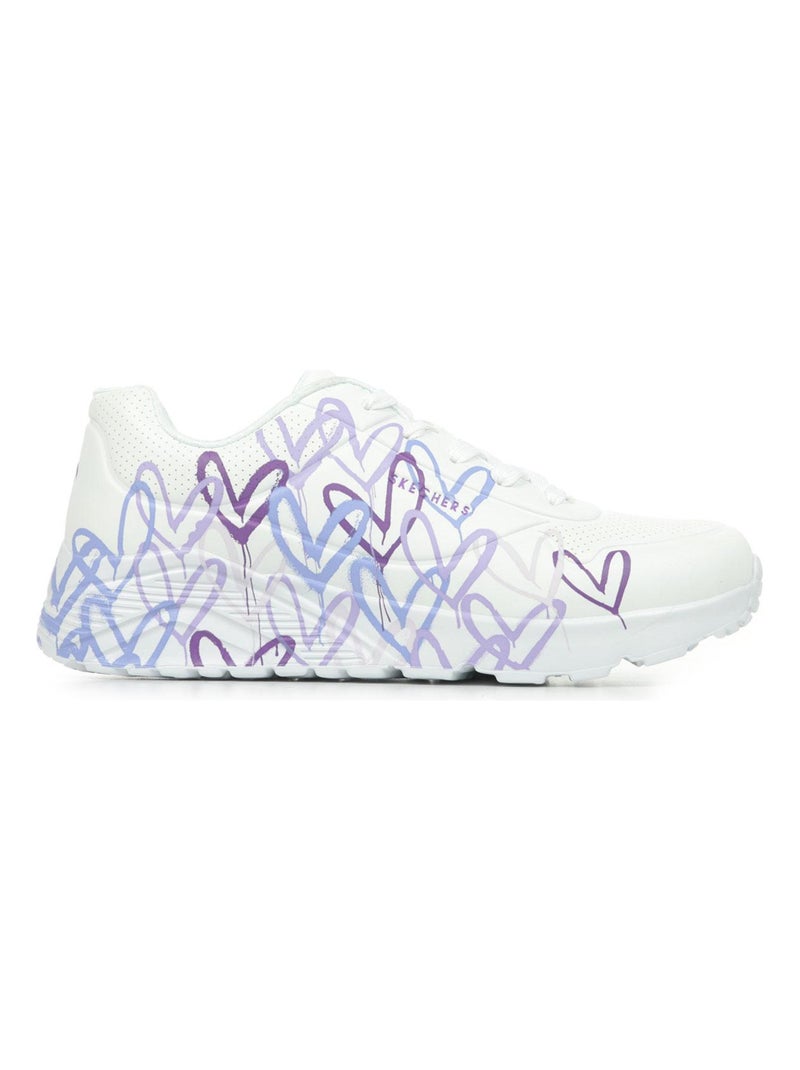 Baskets Skechers Uno Lite Spread The Love Blanc - Kiabi