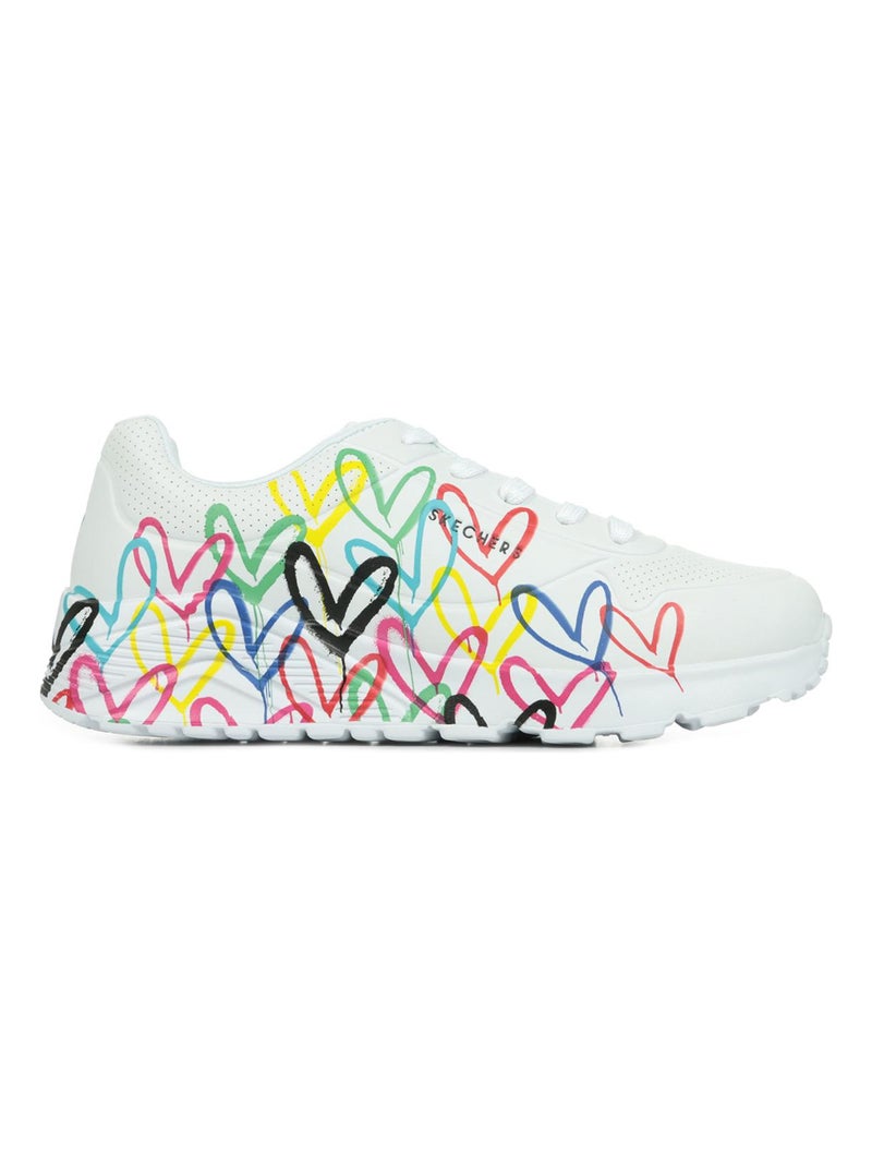 Baskets Skechers Uno Lite Spread The Love Blanc Multicolore - Kiabi