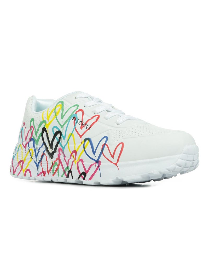 Baskets Skechers Uno Lite Spread The Love Blanc Multicolore - Kiabi