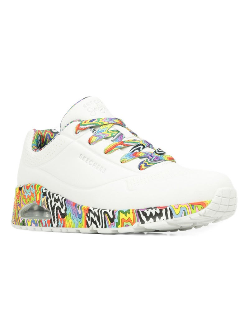Baskets Skechers Uno Mini Drip Blanc Multicolore - Kiabi