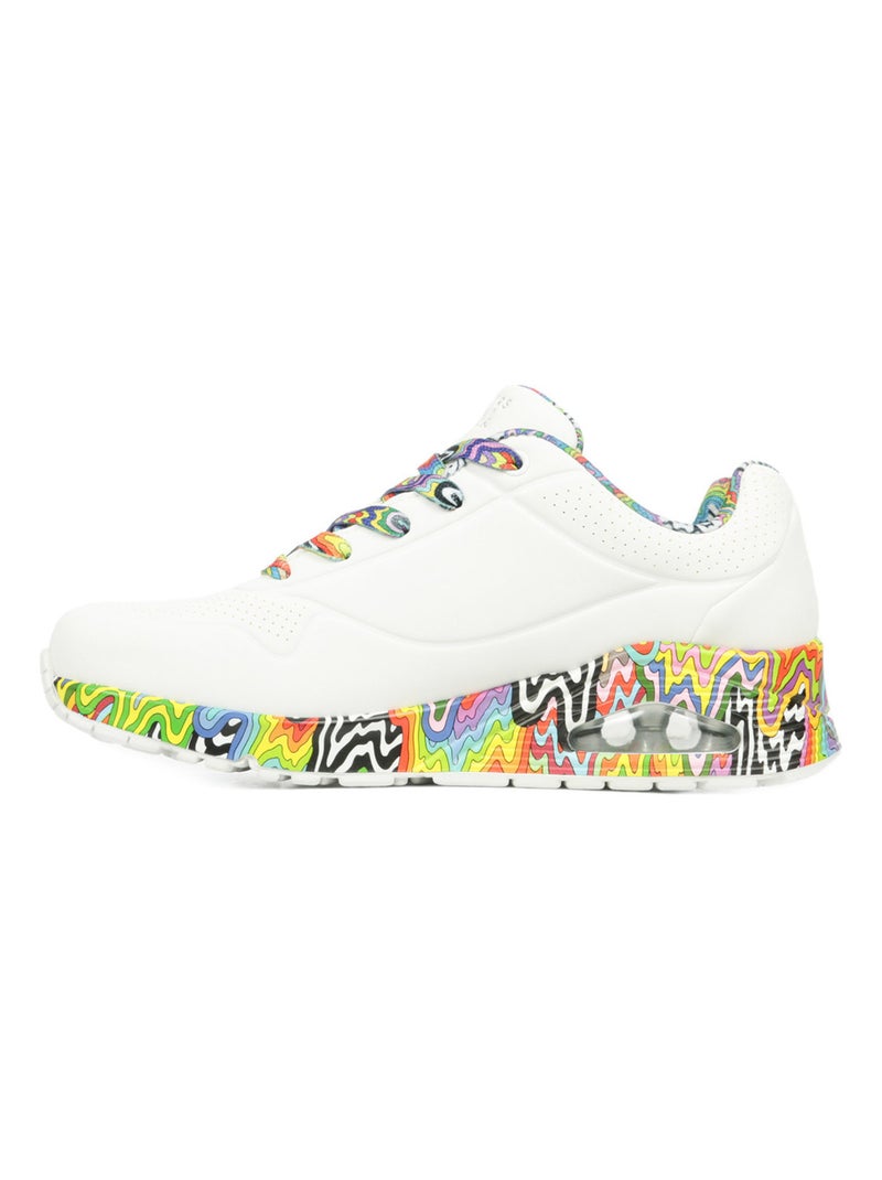 Baskets Skechers Uno Mini Drip Blanc Multicolore - Kiabi