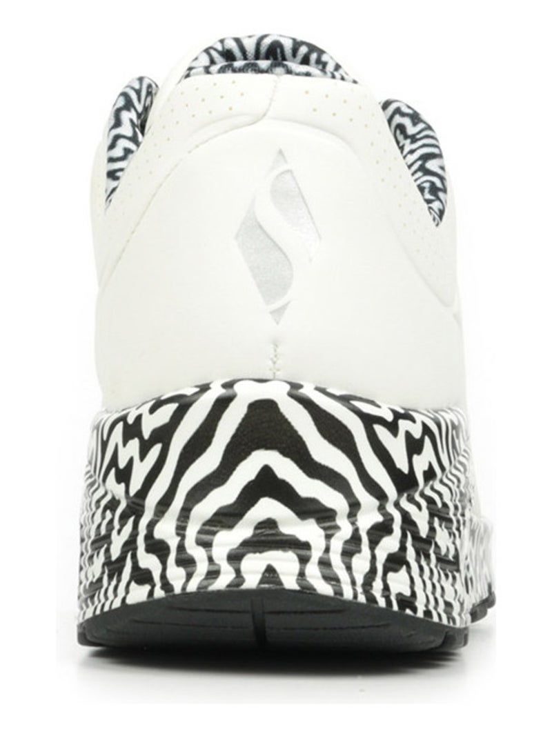Baskets Skechers Uno Mini Drip Blanc Noir - Kiabi