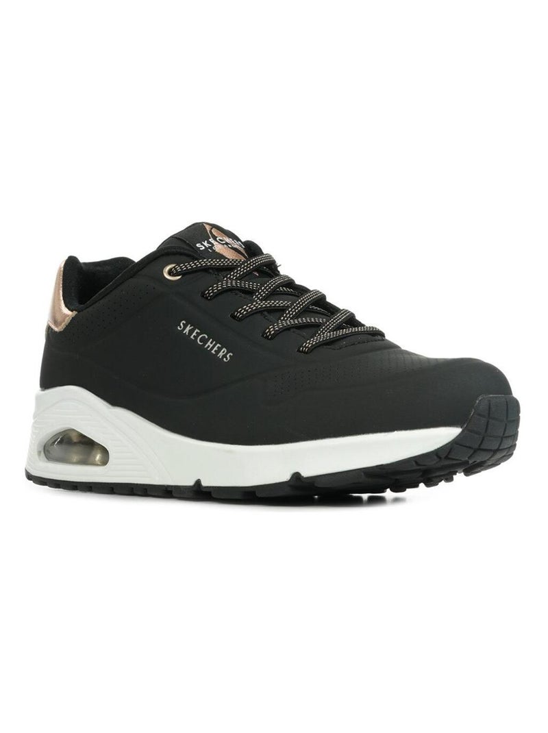 Baskets Skechers Uno Noir Doré - Kiabi