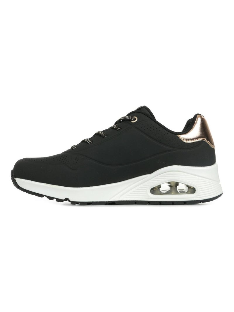 Baskets Skechers Uno Noir Doré - Kiabi