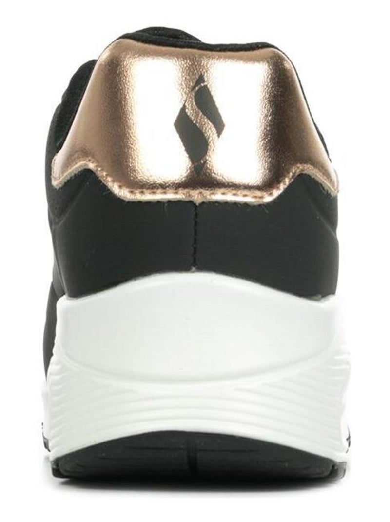 Baskets Skechers Uno Noir Doré - Kiabi