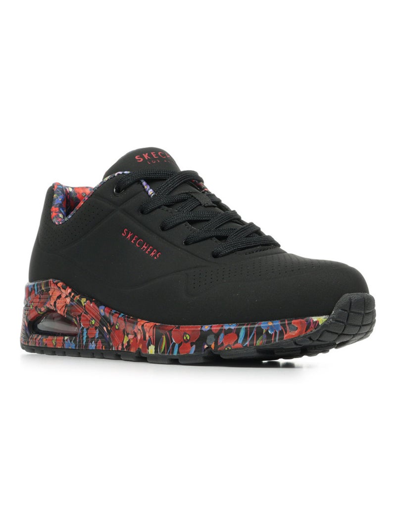 Baskets Skechers Uno Noir Rouge - Kiabi