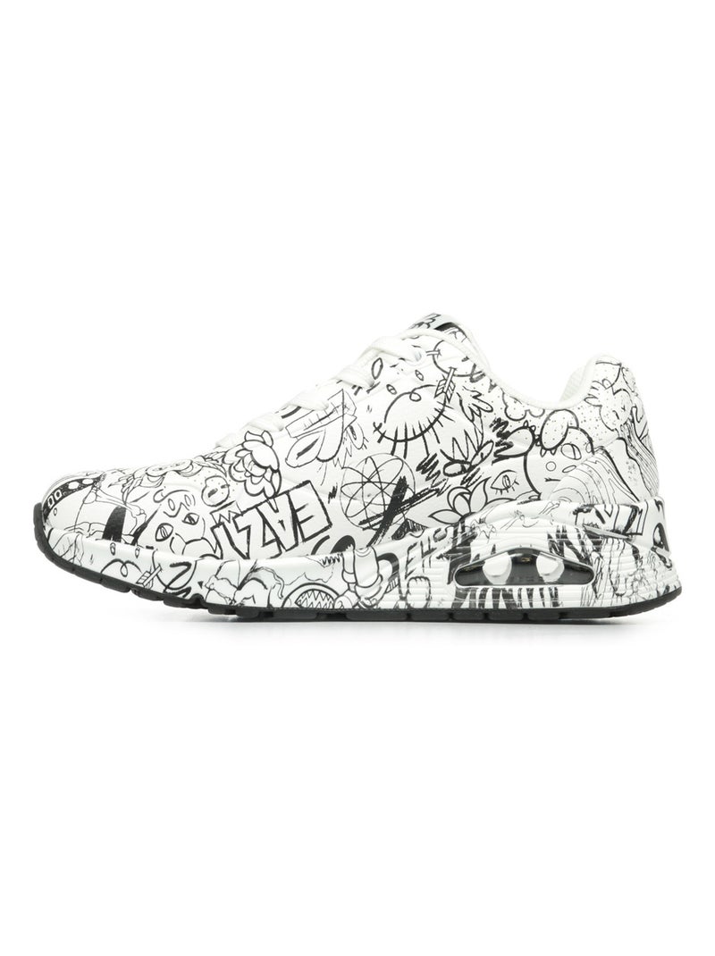 Baskets Skechers Uno Process Sketch Blanc - Kiabi