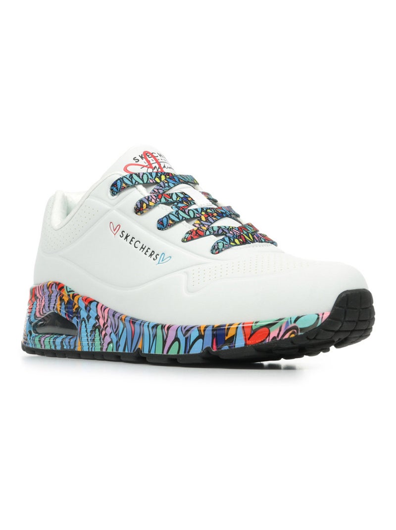 Baskets Skechers Uno Ravaged Love Blanc - Kiabi