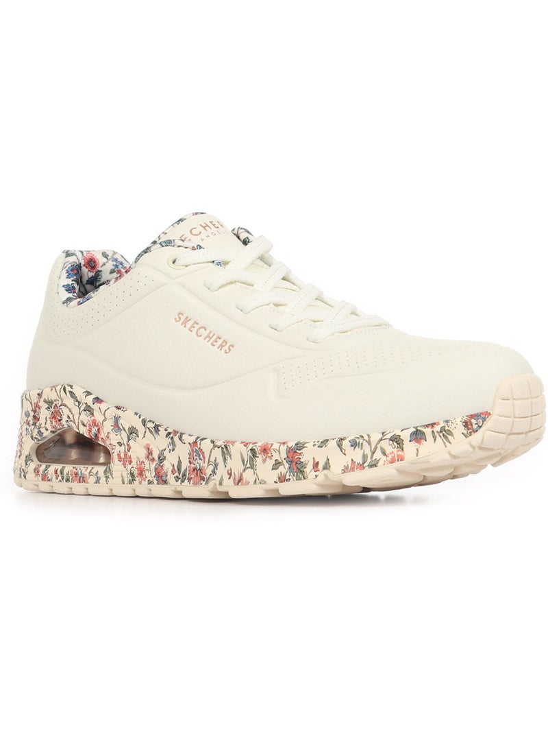 Baskets Skechers Uno Safari Time Blanc - Kiabi