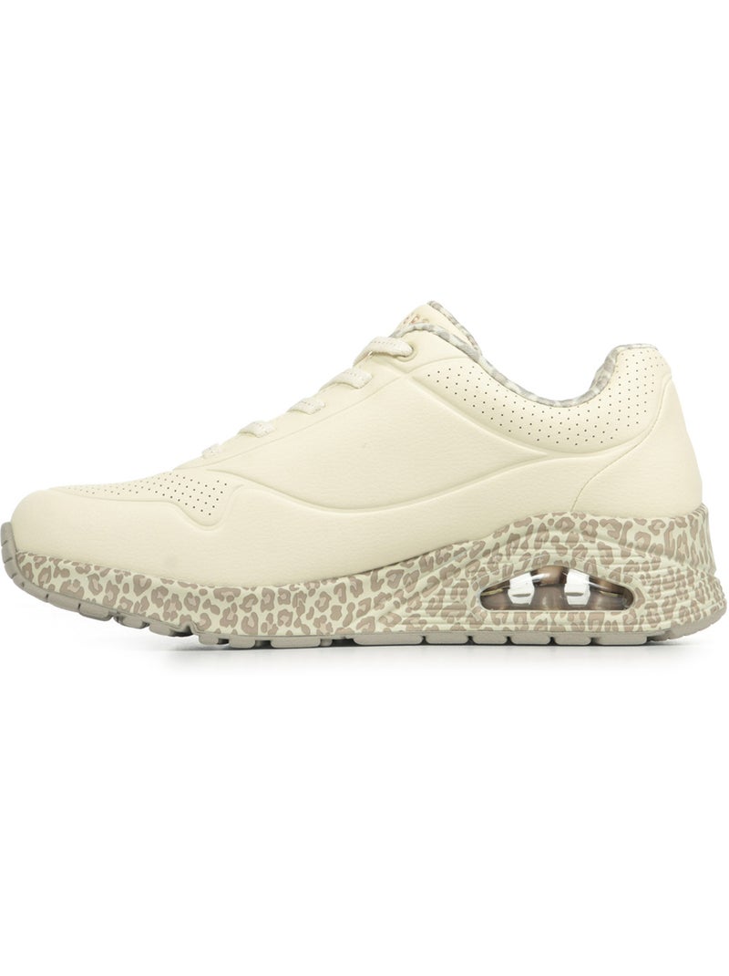 Baskets Skechers Uno Safari Time Blanc - Kiabi