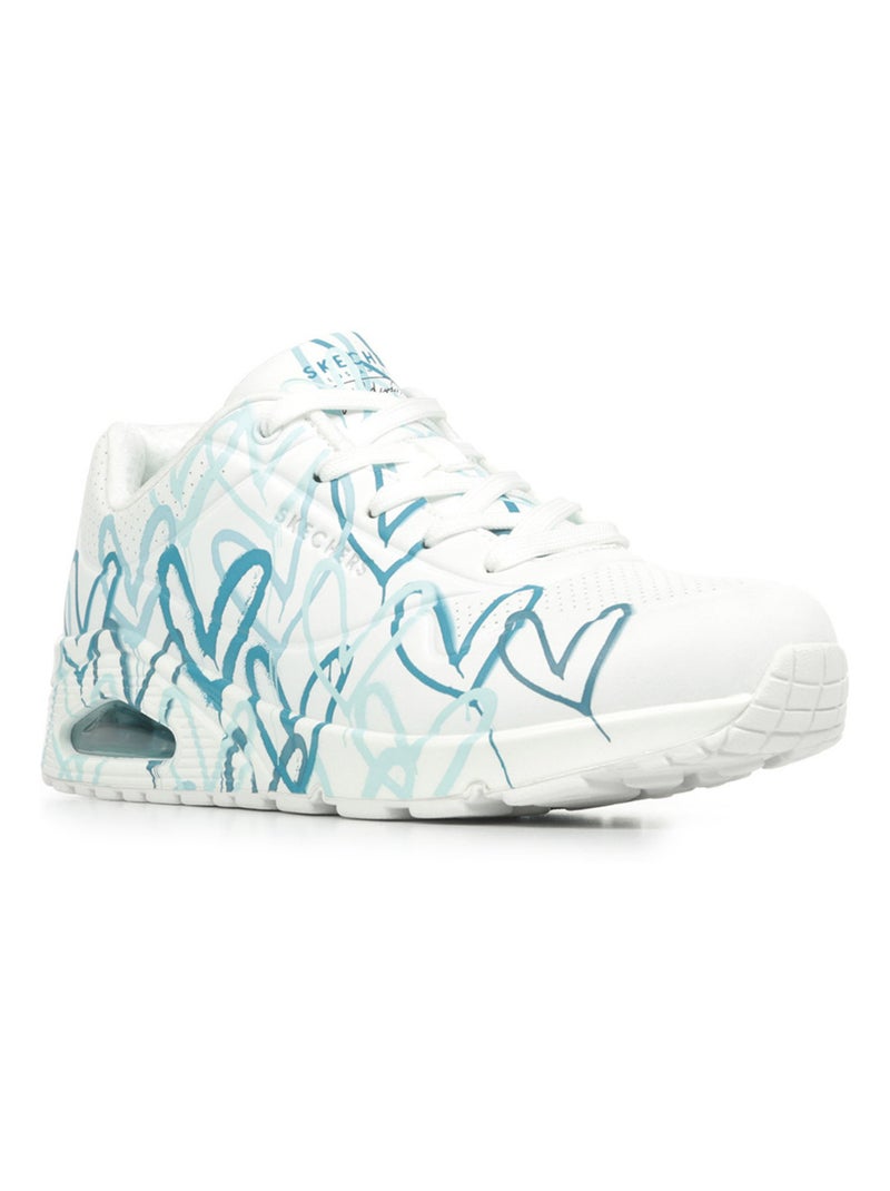 Baskets Skechers Uno Spread The Love Blanc Bleu - Kiabi