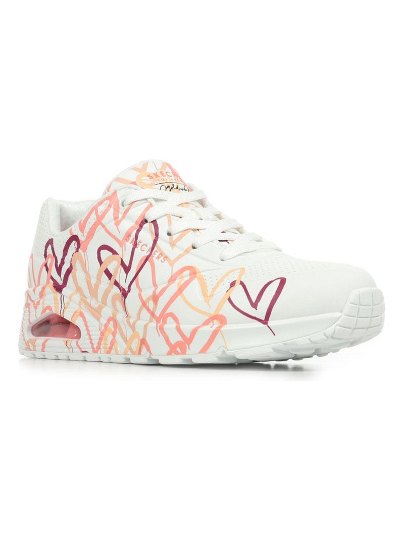 Baskets Skechers Uno Spread The Love Blanc - Kiabi