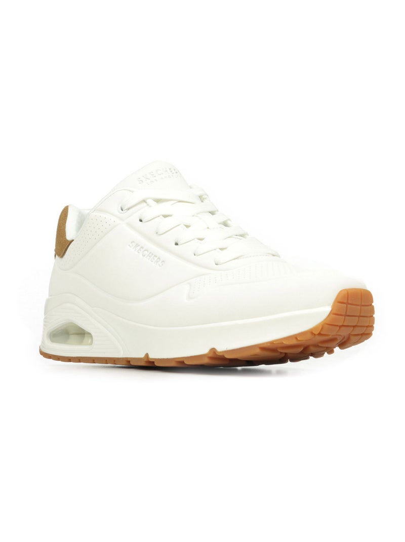 Baskets Skechers Uno Suited On Air Blanc Marron - Kiabi