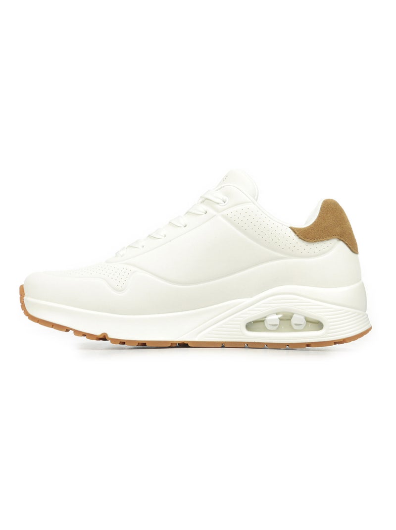 Baskets Skechers Uno Suited On Air Blanc Marron - Kiabi