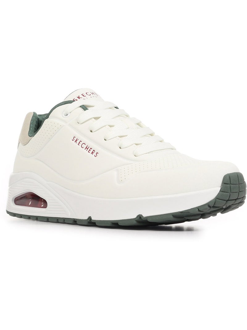 Baskets Skechers Uno Suited On Air Blanc Vert - Kiabi