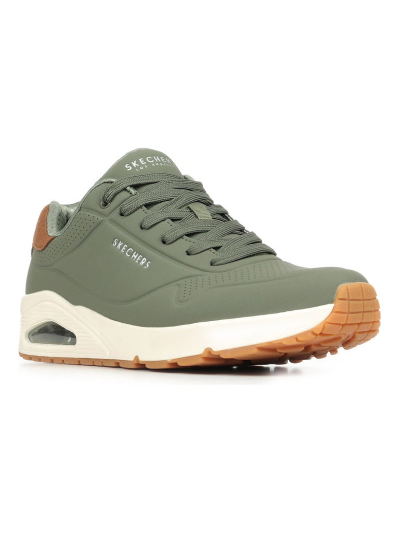 Baskets Skechers Uno Suited On Air Vert olive - Kiabi