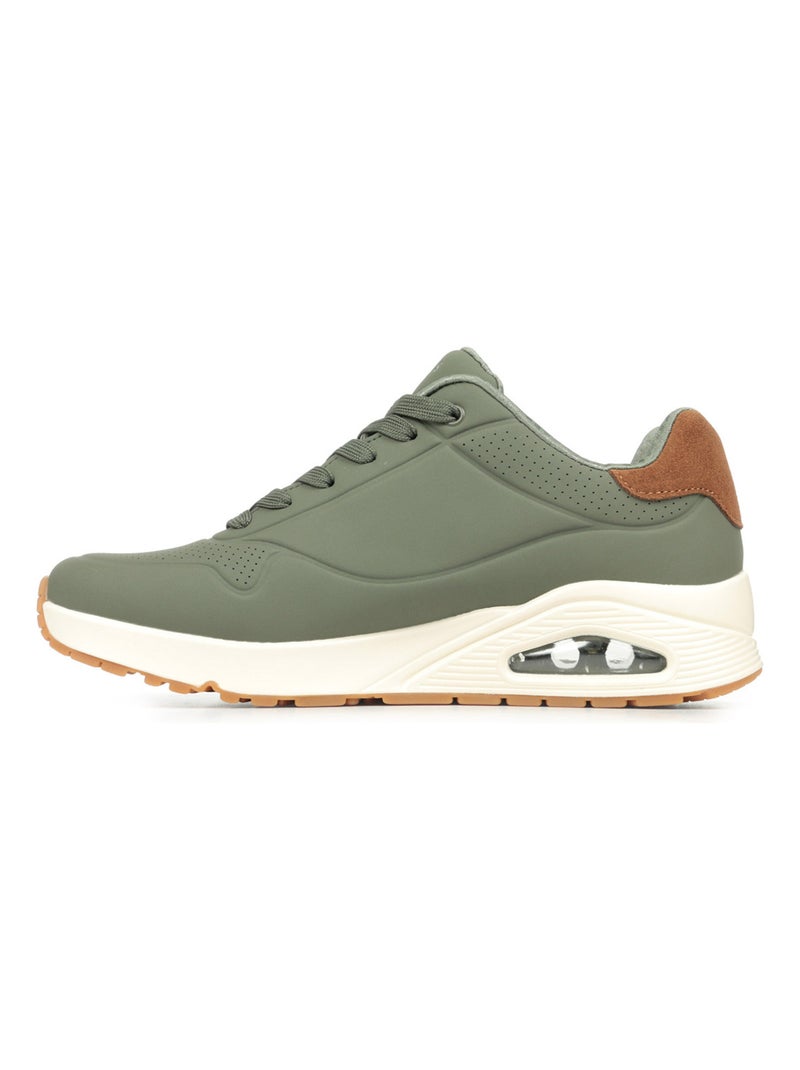 Baskets Skechers Uno Suited On Air Vert olive - Kiabi