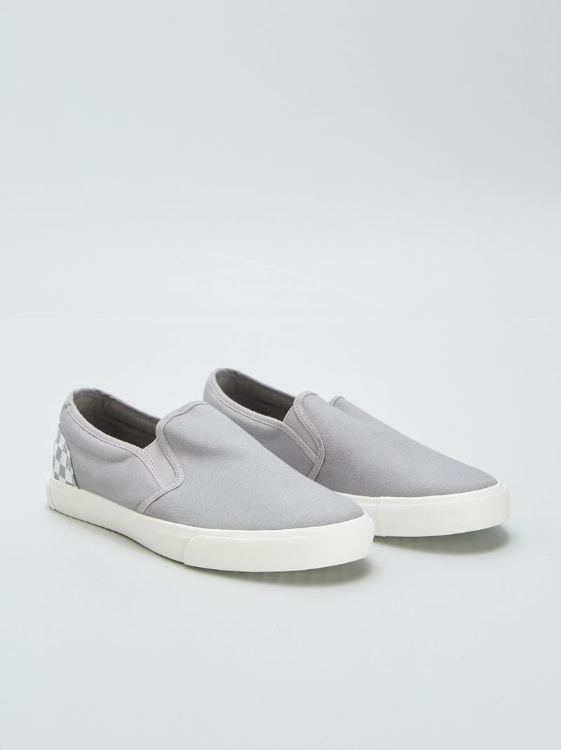 Baskets slip-on à empiècement Gris - Kiabi