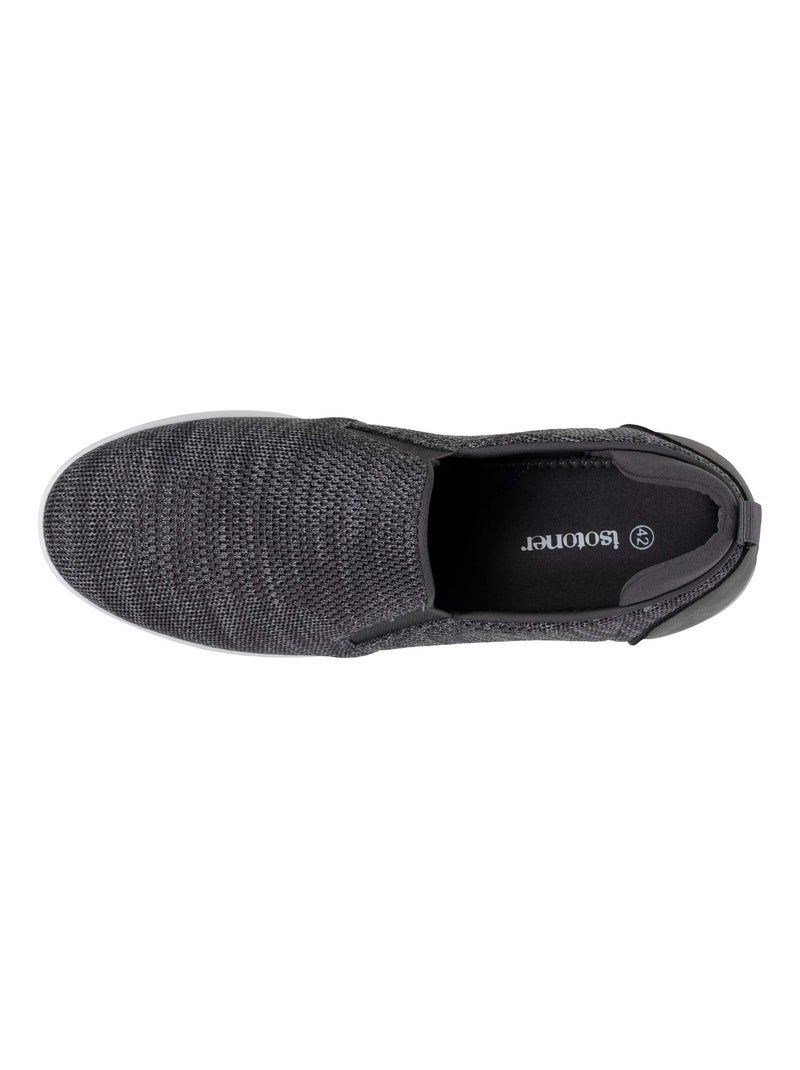 Baskets slip on à enfiler, très confortables  Isotoner Gris chiné - Kiabi