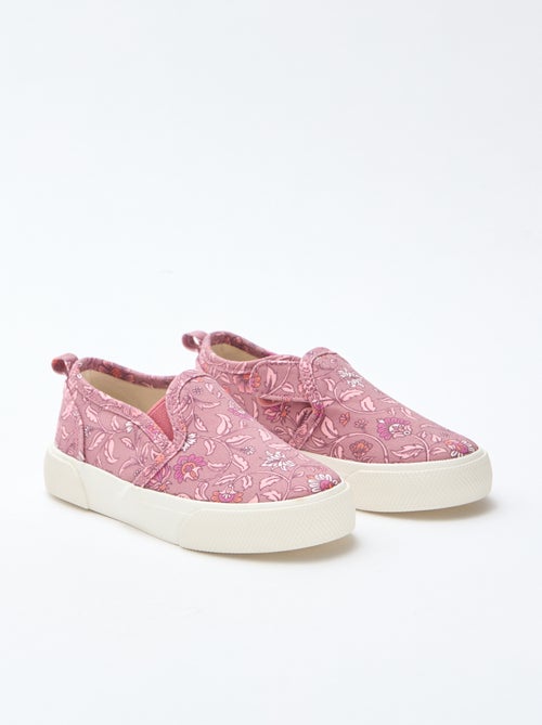 Baskets slip-on à fleurs - Kiabi
