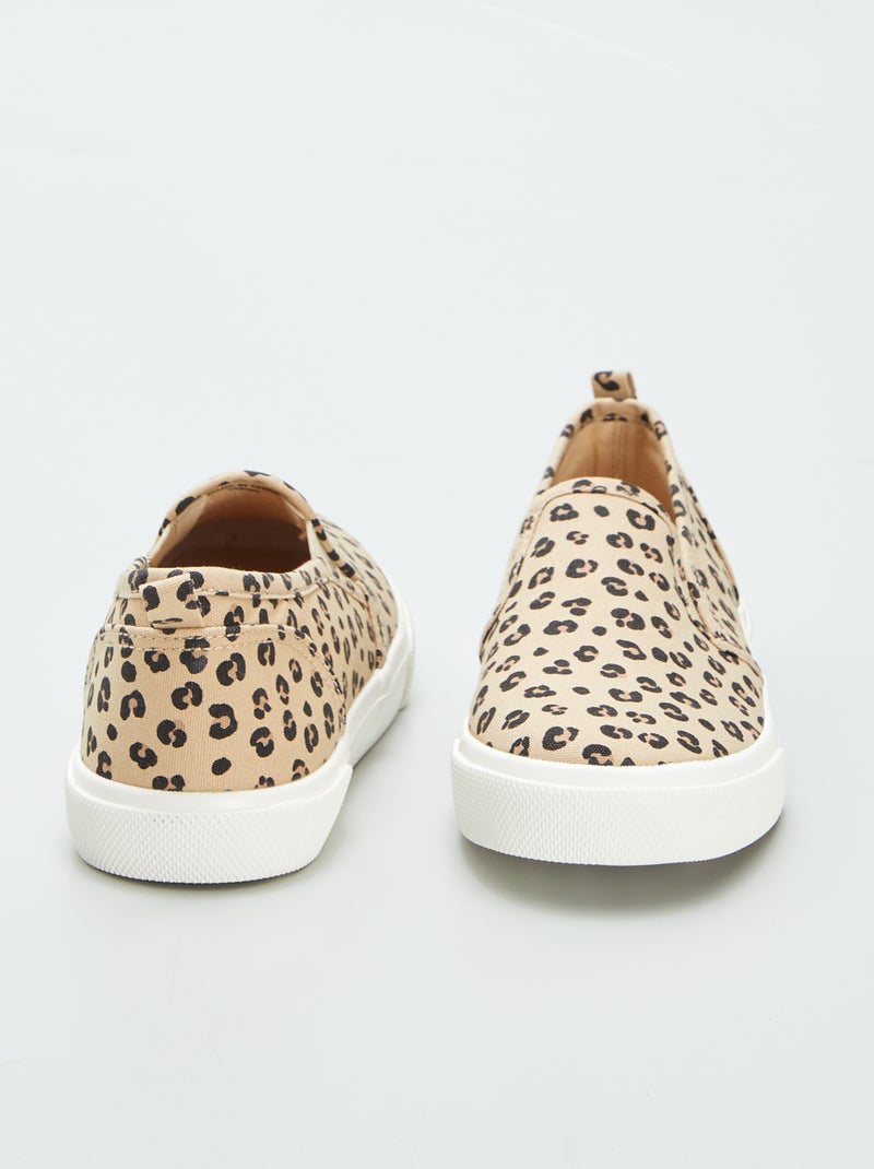 Baskets slip-on à motif Beige - Kiabi