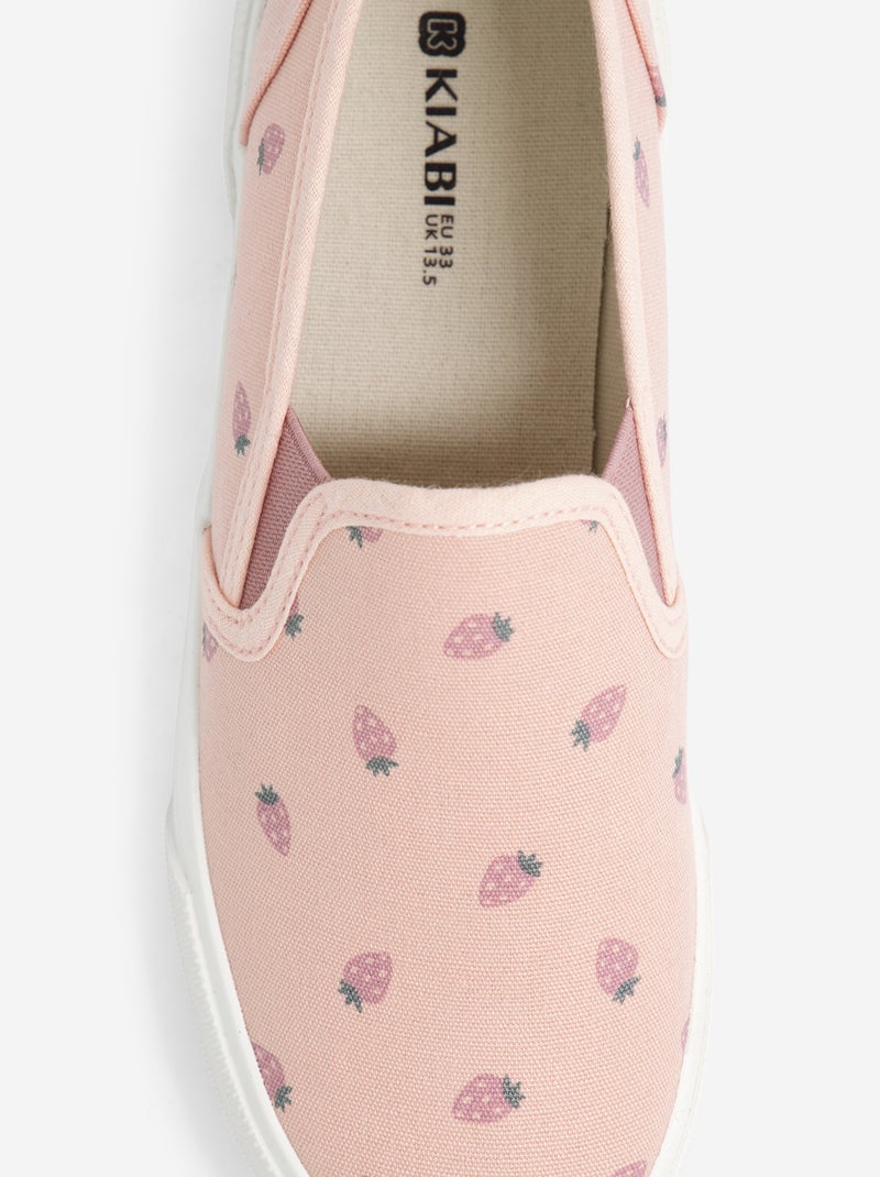 Baskets slip-on à motif Rose - Kiabi