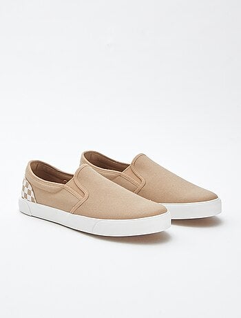 Baskets slip-on avec damier