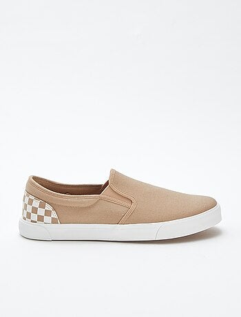 Baskets slip-on avec damier