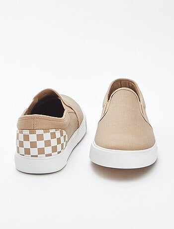 Baskets slip-on avec damier