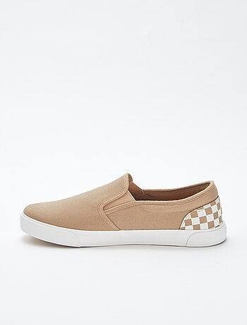 Baskets slip-on avec damier