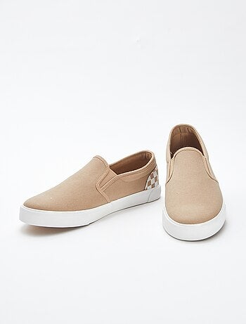Baskets slip-on avec damier