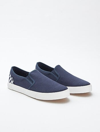 Baskets slip-on avec damier