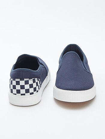 Baskets slip-on avec damier