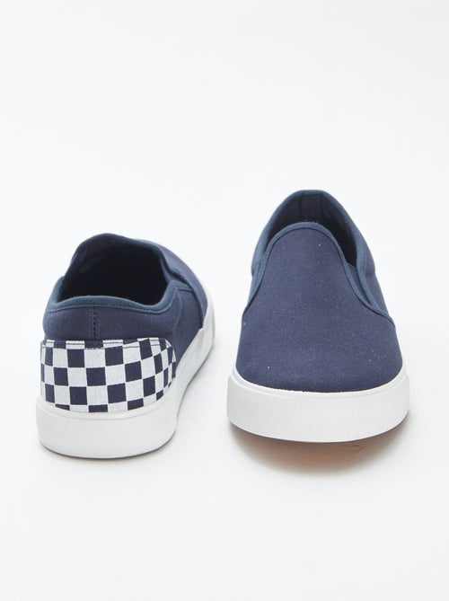 Baskets slip-on avec damier - Kiabi