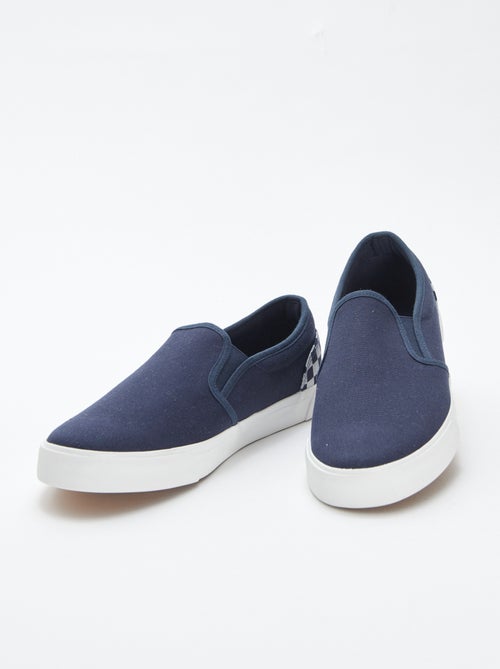 Baskets slip-on avec damier - Kiabi