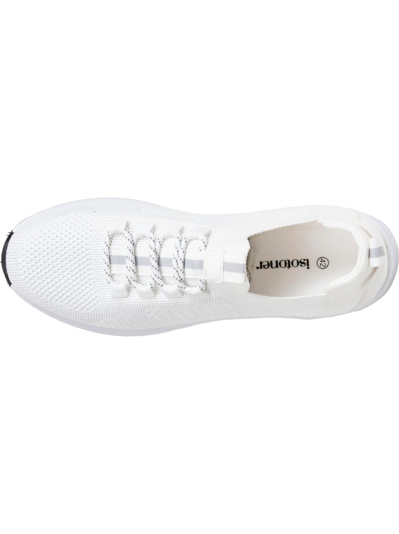 Baskets slip on avec lacets, semelle mémoire de forme Blanc - Kiabi