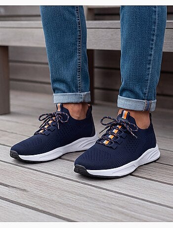 Baskets slip on avec lacets, semelle mémoire de forme