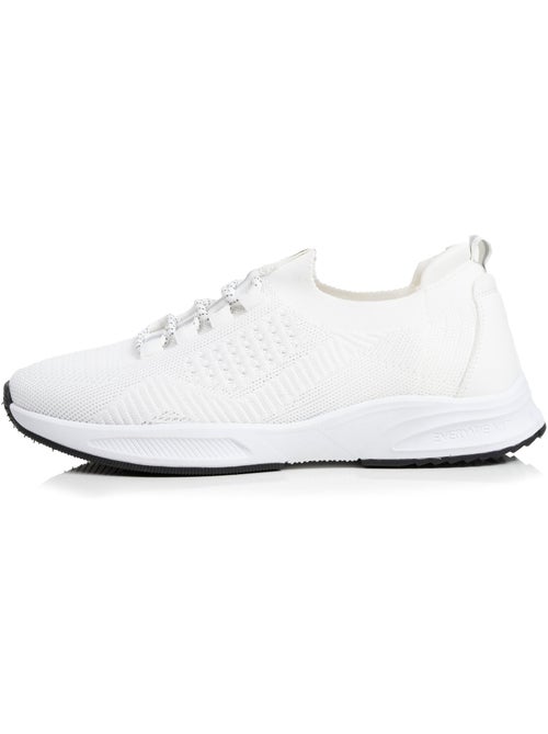 Baskets slip on avec lacets, semelle mémoire de forme  Isotoner - Kiabi