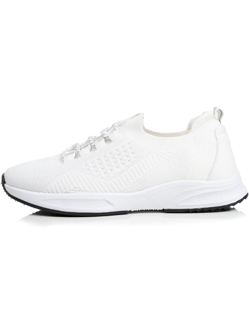 Baskets slip on avec lacets, semelle mémoire de forme  Isotoner Blanc - Kiabi