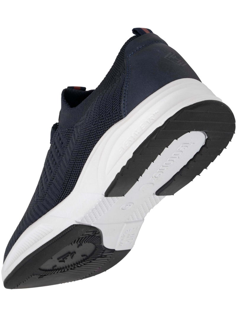 Baskets slip on avec lacets, semelle mémoire de forme  Isotoner Bleu foncé - Kiabi